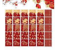 Chinese New Year Red Envelopes 2026, 30PCS Lunar New Year of The Horse Red Envelopes with 6 Different Cute Horse Gold Foil Patterns, Money Packets Hong Bao for Spring Festival