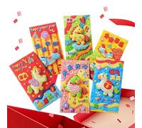 Chinese New Year Red Envelopes - 6 Pieces 2026 Good Luck Cash Packs, Pockets for Spring Festival , Traditional Money Holders | Perfect for