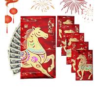 Chinese New Year Red Envelopes - Embossed Spring Festival, Money Envelopes for Chinese Lunar New Year - For Family Friends Neighbours Business Partners Celebration