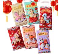 Chinese New Year Red Envelopes for the Horse Year, Spring Festival Decoration for Happiness and Positive Energy - Lunar New Year Envelopes for the Year of the Horse 2026 | For Wedding Christmas Birth
