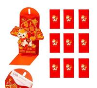 Chinese New Year Red Envelopes for the Year of the Horse - 10 Pieces for 3D Folding Events - Hong Bao Lunar New Year - for Collectors Wedding Birthday Office Celebrations Meetings Famil