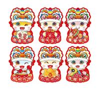 Chinese New Year Red Envelopes, Lunar New Year Red Envelopes 6 Different Snakes Design, Chinese for Money 2025, Packets Money