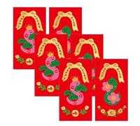 Chinese New Year Red Envelopes,New Year Snake Envelopes | Lucky Snake Money Packs,6 Portable Envelopes for Birthday, Wedding, Spring Party