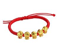 Chinese New Year Red String Bracelets Chinese Zodiac Feng Shui Animal Charm Bracelet New Year Jewelry For Women Men Costumes Women (B, One Size)