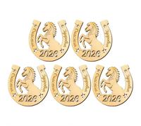 Chinese New Year Refrigerator Magnet The Year of Horse Fridge Magnet for Home Decor Gold Kitchen Decor to Celebrate Lunar New Years 2026 for Office Garage Door Metal Surface Ornament (Gold 5pcs)