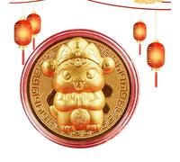 Chinese New Year Snake Coin, 2025 Snake Coin | Good Luck Commemorative Coin,2025 Chinese New Year Commemorative Coin for Prosperity, Lucky, Wealth