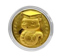 Chinese New Year Snake Coin, Snake Pattern Collectible Coin | Gold Foil New Year Coin for Year of the Snake 2025 | Southern New Year Souvenir Coin