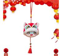 Chinese New Year Snake Plush - Dancing Lion Hat Snake Plush Backpack Pendant | Cute Keychain Mascot Festival Plush Toy for Bag, Handbag, Bag, Head Pendant, Se référer au descriptif