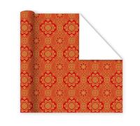 Chinese New Year Wrapping Paper Red and Gold Gift Wrap Paper Folded Flat Not Roll Spring Festival DIY Art Craft Packaging Sheets (Style 1)