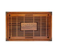 Chinese Oak Wood Tea Table, Simple Tea Tray, Drawer Type Chinese Tray with A Drain Ball and Water Hose, Large Capacity Gongfu Tea Table Set for Home, Tea Shop, Easy to Use(Saffron)