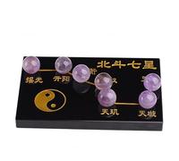 Chinese Obsidian Seven-Star Array Pi Yao/Pi Xiu Wealth Porsperity Statue,Attract Wealth and Luck Ball Best Decoration for Office Or Home,E