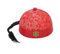 Chinese Oriental Hat, Stage Performance, Accessories, Headdress, Fun Crown Prince Hat with, Hat for F, Red