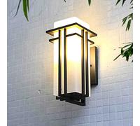 Chinese Outdoor LED Wall Lamp, Creative Waterproof 7W LED Wall Light, E27 Lamp Holder Suitable for Courtyard Garden Entrance 2-packs