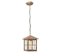 Chinese Outdoor Waterproof E27 Chandelier American Country Retro Glass Light Balcony Villa Garden Courtyard Hanging Aluminum Alloy Lighting Fixture Perfect Decoratebrass