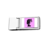 Chinese Outline Dowry Girl Process Slim Money Clip Stainless Holder Pocket Wallet