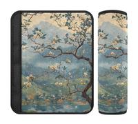 Chinese Painting Style Spring Serene Countryside 2 Pack car seat Strap Covers, Protects Your Neck and Shoulders, carseat Seatbelt Covers for Most Cars