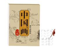 Chinese Painting Tracing Book, Chinese Painting Practice Workbook, Lines Drawing Book, Portable Lines Sketch Album for Home, Studio, School
