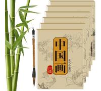 Chinese Painting White Drawing Copying Album, Chinese Calligraphy Paper Book, Tracing Writing Practice Paper Workbook, Album of Copies of Chinese Paintings (Mix 6PC)