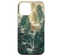 Chinese Palace Mountain Case for Zen Waterfall Landscape Case for iPhone 12 Pro Max