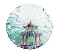 Chinese Parasol Oriental Decorative Umbrella Oiled Paper Bamboo Satin Handmade Craft Suitable for Women Photography Dance Cosplay Costumes Weddings, Style D