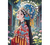 Chinese Peking Opera Girl Puzzles 30 for Adults,jigsaw puzzles for adults 30 Pieces Puzzle Home Challenging Educational Games Home Decoration puzzle Gifts