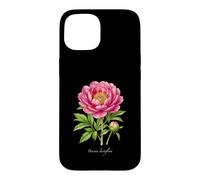 Chinese Peony plant illustration Paeonia lactiflora Case for iPhone 15