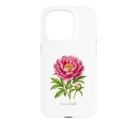 Chinese Peony plant illustration Paeonia lactiflora Case for iPhone 15 Pro