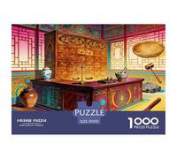 Chinese Pharmacy Jigsaw Puzzles Puzzle for Adults Kids. 1000 Pieces Traditional Tools Impossible Challenge Toy Educational Games Home Decoration for Adults& Kids Age 14 Years Up 70x50cm/1000pcs