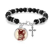 Chinese Phoenix Bird Animal Portrait Beaded Bracelet Boho Jewelry