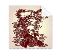 Chinese Phoenix Bird Animal Portrait Glasses Cloth Cleaning Cloth Gift Phone Screen Cleaner 5pcs