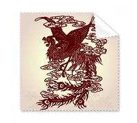 Chinese Phoenix Bird Animal Portrait Glasses Cloth Cleaning Cloth Gift Phone Screen Cleaner 5pcs