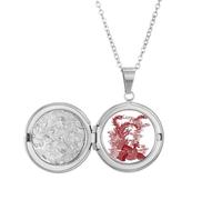 Chinese Phoenix Bird Animal Portrait Locket Necklace Hold Picture Jewelry Birthday Gift