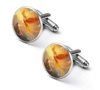 Chinese Phoenixes Fashion Cufflinks for Men Classic Shirts Cuff Links Set for Wedding Business 1.7cm