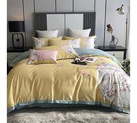 Chinese Pink Wedding Australian Cotton Bed Linen Four-piece Floral Embroidery Full Cotton Duvet Cover Bedding (Color : C 4-piece suit, Size : 1.8m) (C 5 piece Suit)