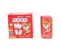 Chinese Pinyin Flash Cards Educational Learning Toy 165 Pieces Double Sided Idiom Game Cards for Kids Ages 4 8 Years Old Parent Child Interactive Play Thick Paper Material