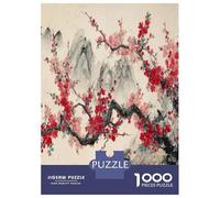 Chinese Plum Blossom Jigsaw Puzzle 1000 Piece Jigsaw Puzzle Paper for Adults Landscape Relaxation Gift 38x26cm/1000pcs