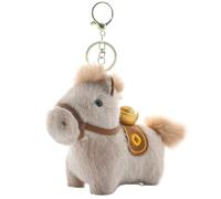Chinese Plush - Equine Symbol, Pendant, Mini Doll, NewYear 2026 Motif Feature, Soft Fabric Hanging Trinket Decorative Carry Accessory Meaningful Present | Campus Daily Commute Han