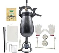 Chinese Popcorn Cannon, Home Pressure Pop Corn Maker, Puffed Rice Maker, 304 Stainless Steel Hand Popcorn Machine, Old Fashioned Small Stovetop Popcorn Popper(1000ml)