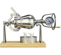 Chinese Popcorn Cannon, Stainless Steel Popcorn Maker, Manual Crank Popcorn Popper, High Pressure Popcorn Maker Machine, for Family Gathering Party Fun(260ml)