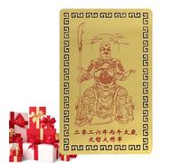Chinese Protection Card,2026 Horse Year General Keepsake | Chinese Small Gold Blessing Cards - for Wealth Prosperity Success Harmony Family Men Women Holiday Travel Home