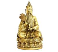 Chinese Pure Copper Taishang Laojun Statue Handicraft Feng Shui Decoration