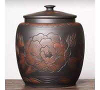 Chinese Purple Clay Rice Container, Kitchen Airtight Jar with Lid, Large Capacity Food Storage Jar for Rice, Flour, Beans, Tea, Candy