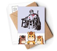 Chinese Red Education Propaganda Candle Postcards Envelopes Cards Mailing Year Horse