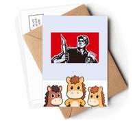 Chinese Red Education Propaganda Culture Postcards Envelopes Cards Mailing Year Horse