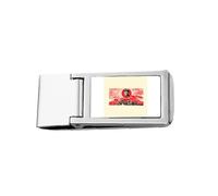 Chinese Red Education Propaganda Slim Money Clip Stainless Holder Pocket Wallet