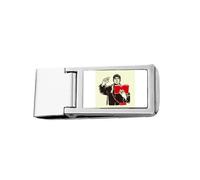 Chinese Red Education Propaganda Teacher Slim Money Clip Stainless Holder Pocket Wallet