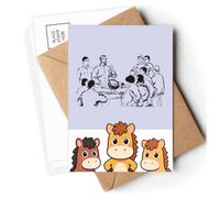 Chinese Red Educational Propaganda Senior Postcards Envelopes Cards Mailing Year Horse