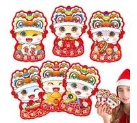 Chinese Red Envelope 2025 Snake,Red Snake Year Envelope - 6 Different Snake Pattern Red Pocket Envelopes,Red Silver Packets, Chinese Money Envelopes for Silver 2025 Rem
