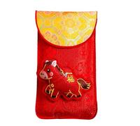 Chinese Red Envelope - 2026 Embroidered Fabric Package, Traditional Fabric Gift Holder for Moon Festival, Decorative Silk Money Carrier | Spring Party, Wedding, Engagement, Birthday
