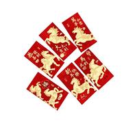 Chinese Red Envelope,2026 Year of the Horse Gold Foil Embossing | Traditional Chinese Silver Red Envelope Pockets - For Wedding Engagement Birthday Spring Festival Wedding